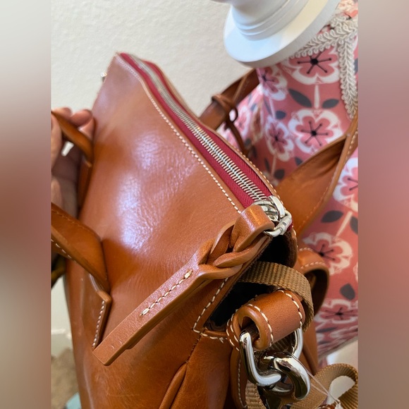 NWT - Dooney & Bourke Natural Tan Leather Satchel - Picture 6 of 10